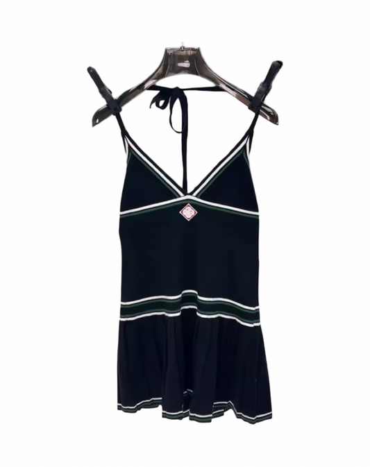 CASABLANCA PLEATED KNIT DAY DRESS