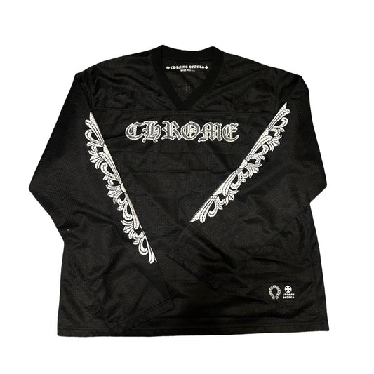 black long sleeve authentic chrome hearts jersey