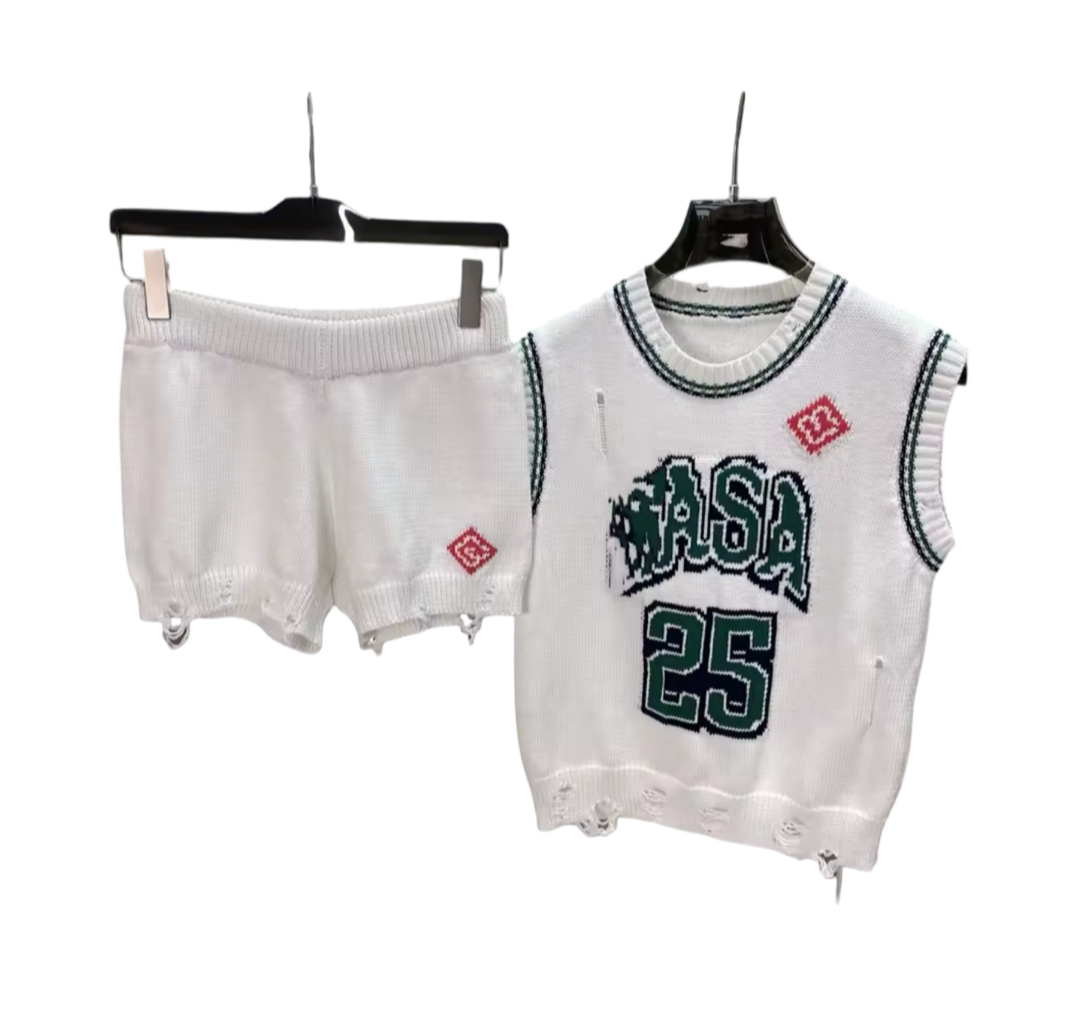 CASABLANCA KNIT White Two Piece