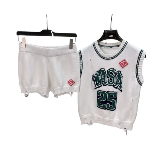 CASABLANCA KNIT White Two Piece