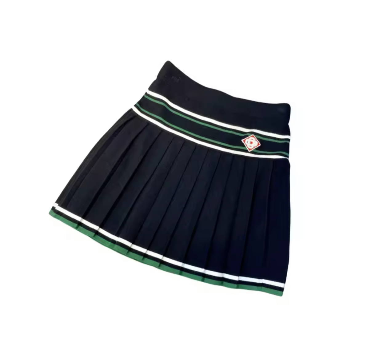 CASABLANCA WOMEN Viscose Pleated Mini Skirt Black